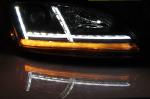 Paire de feux phares Audi TT 8J de 2006 a 2010 Daylight led noir Xenon