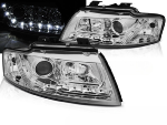 Paire de feux phares Audi A4 cabriolet de 2002 a 2006 Daylight led chrome