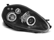 Paire de feux phares Fiat Grande Punto 05-08 angel eyes noir