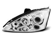 Paire de feux phares Ford Focus 01-04 angel eyes chrome