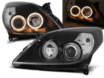 Paire de feux phares Opel Vectra C 05-08 angel eyes noir