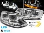 Paire de feux phares VW Polo 6R 09-14 led U-Type chrome