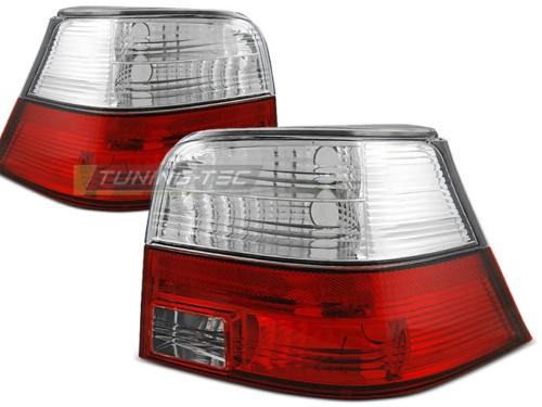 Paire de feux arriere VW Golf 4 97-03 rouge blanc