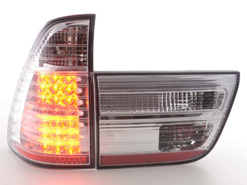 Paire feux arrière BMW X5 type E53 1998 a 2002 Chrome Led