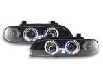 Paire de feux phares Angel Eyes BMW serie 5 E39 1995 a 2000 Noir