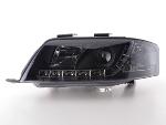 Paire de feux phares Daylight DRL Led Audi A6 C5/4B 1997-2000 Noir