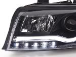 Paire de feux phares Daylight Led DRL Audi A4 8E/B6 2001 a 2004 Noir