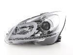 Paire de feux phares Daylight Led Mercedes Classe C W204 11-14 Chrome