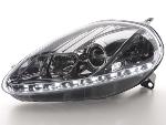 Paire de feux phares Daylight Led DRL Fiat Grande Punto 199 05-08 chrome