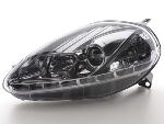 Paire de feux phares Daylight Led DRL Fiat Grande Punto 199 08-12 chrome