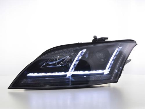 Paire de feux phares Xenon Daylight led DRL Audi TT 8J 06-10 Noir