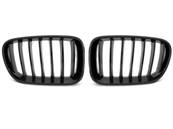 Paire de grilles de calandre BMW X3 F25 de 2010 a 07/2014 Noir brillant