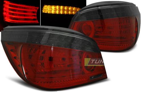 Paire de feux arriere BMW serie 5 E60 Berline 03-07 LED rouge fume