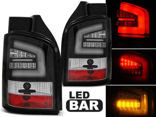 Paire de feux VW T5 10-15 LED BAR noir hayon