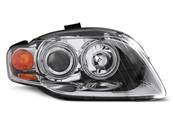 Paire de feux phares Audi A4 B7 04-08 angel eyes chrome