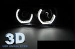 Paire de feux phares BMW serie 5 E39 95-03 Angel Eyes led 3D noir