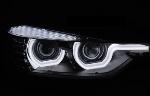 Paire de feux phares BMW serie 3 F30 / F31 11-15 angel eyes Noir led DRL Dyn