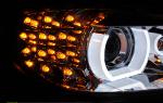 Paire feux phares BMW E90/E91 09-11 Xenon Angel Eyes Led DRL Chrome