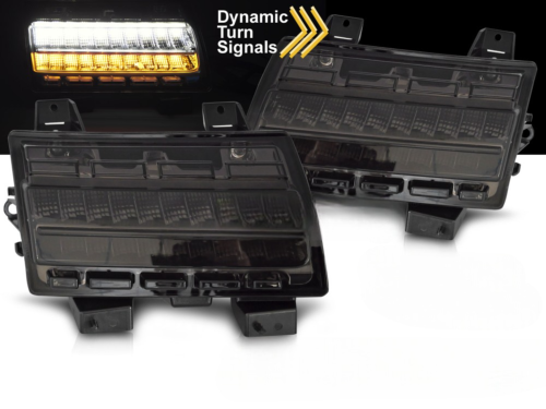 Paire Clignotant Jeep Wrangler JL 2018 a 2023 FULL LED DRL DYN Fume