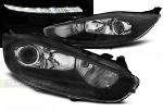 Paire de feux phares Ford Fiesta MK7 13-17 Daylight DRL led noir