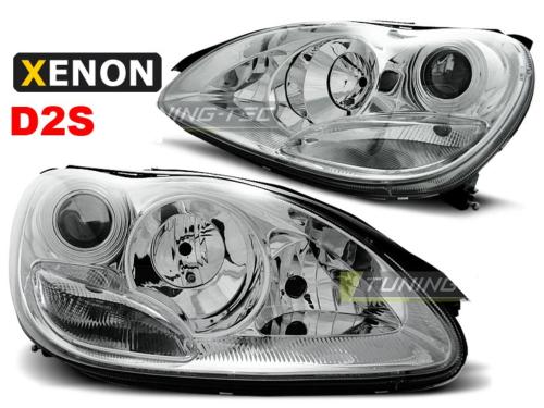 Paire de feux phares Mercedes classe S W220 02-05 Xenon Design chrome