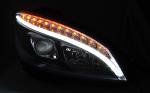 Paire de feux phares avant pour Mercedes W204 07-10 LED LTI Noir