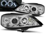 Paire de feux phares Opel Astra G 98-04 angel eyes chrome