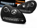 Paire de feux phares Porsche Cayenne de 2002 a 2006 Daylight led xenon noir