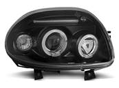 Paire de feux phares Renault Clio 2 98-01 angel eyes noir