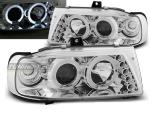 Paire de feux phares VW Polo 6N 94-99 angel eyes chrome