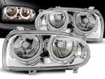 Paire de feux phares VW Golf 3 91-97 angel eyes chrome