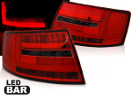 Paire de feux Audi A6 C6 berline de 2004 a 2008 LED BAR rouge fume