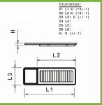 Filtre a air Green pour Fiat Panda de 2012 a 2022 1.3L JTD-75cv