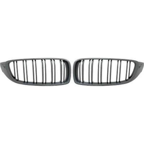 Grilles de Calandre BMW Serie 4 F32/F33/F36 2013 a 2020 Look Carbone