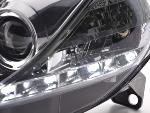 Paire de feux phares Daylight Led DRL Fiat Grande Punto 199 08-12 chrome