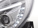 Paire de feux phares Daylight Led DRL Opel Corsa D 11-14 chrome