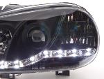 Paire de feux phares Daylight Led VW Golf 4 1J 98-03 Noir