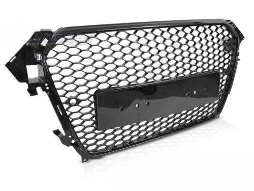 Calandre pour Audi A4 B8 de 2012 a 2015 Look Sport Noir Brillant PDC