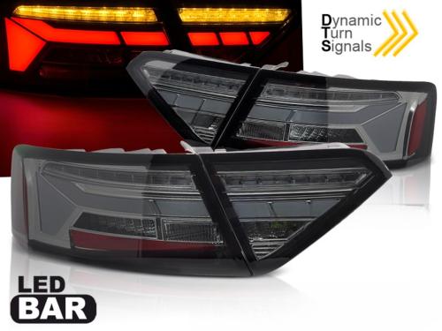 Paire de feux arriere Audi A5 11-16 LED BAR fume