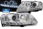 Paire de feux phares Audi A6 C6 04-08 Daylight Angel eyes led chrome