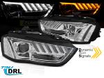 Paire de feux phares Audi A4 B8 12-15 Xenon Daylight DRL led chrome