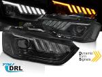 Paire de feux phares Audi A4 B8 12-15 Daylight DRL led Noir