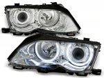 Paire de phares BMW serie 3 E46 Berline de 2001 a 2005 angel eyes CCFL chrome