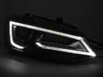 Paire de feux phares VW Polo de 2009 a 2017 LED DRL Dynamic Noir