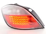 Paire de feux arrière Opel Astra H Berline 5 portes 04-09 Rouge Chrome Led