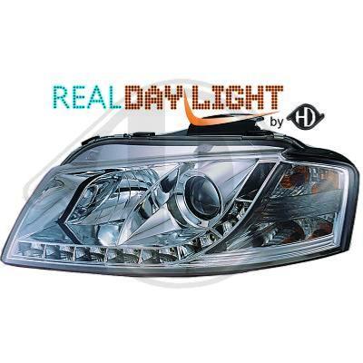 Paire de Phares Daylight DRL Audi A3 8P 2003 a 2008 Chrome Led