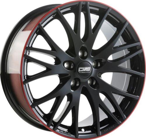 Jante CMS C8 18" x 8" 5x114.3 ET45 Noir Rouge Brillant