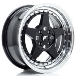 Jante JR Wheels JR6 16x7 ET35 - 4x100 - Gloss black Machined lip