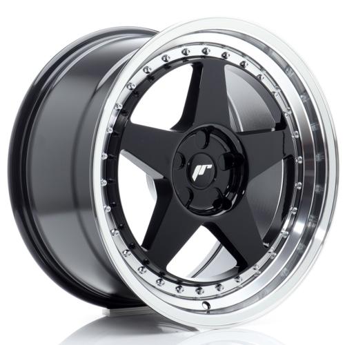 Jante JAPAN RACING JR6 18" x 9,5" 5x100 5x120 ET 20-40 Blank Gloss Black Machined Lip