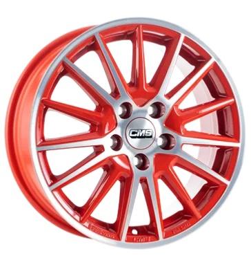 Jante CMS C23 16" x 6.5" 4x108 ET 47.5 Diamant Rouge Brillant